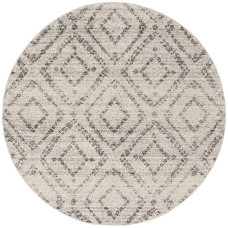 Safavieh 4 x 4 ft. Adirondack 131C Power Loomed Round Area Rug; Light Grey & Grey ADR131C-4R